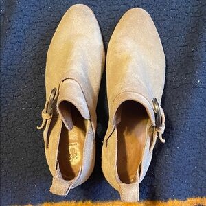 Frye Mia Taupe Suede Cut Out Ankle Boots